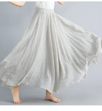 Cotton Linen Maxi Skirt