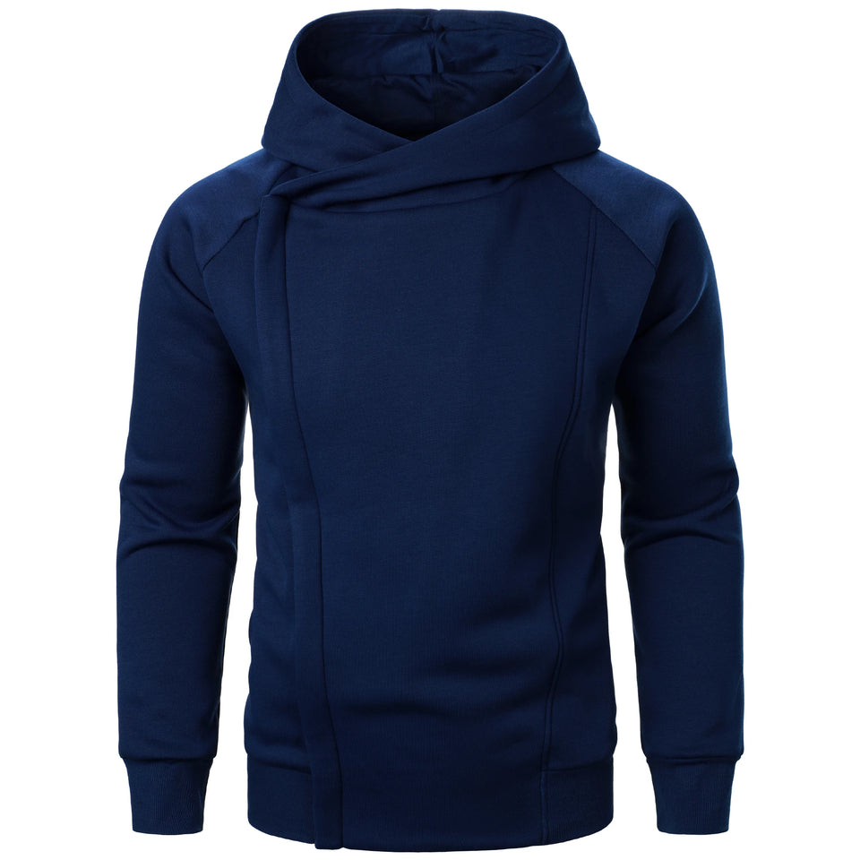 Solid Color Zipper Hoodie