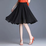 Chiffon A-Line Mini Skirt