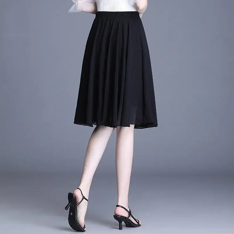 Chiffon A-Line Mini Skirt