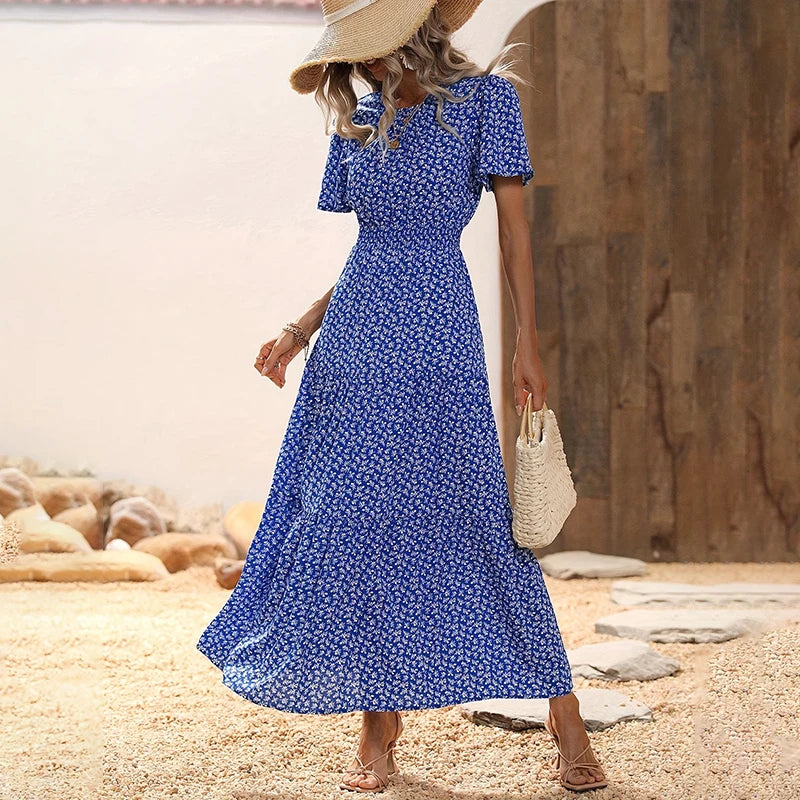 Floral Tiered Midi Dress