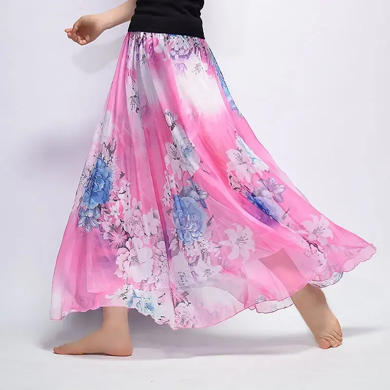 Bohemian Chiffon Long Skirt