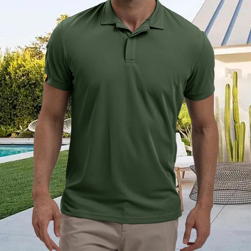 Casual Solid Button-Down