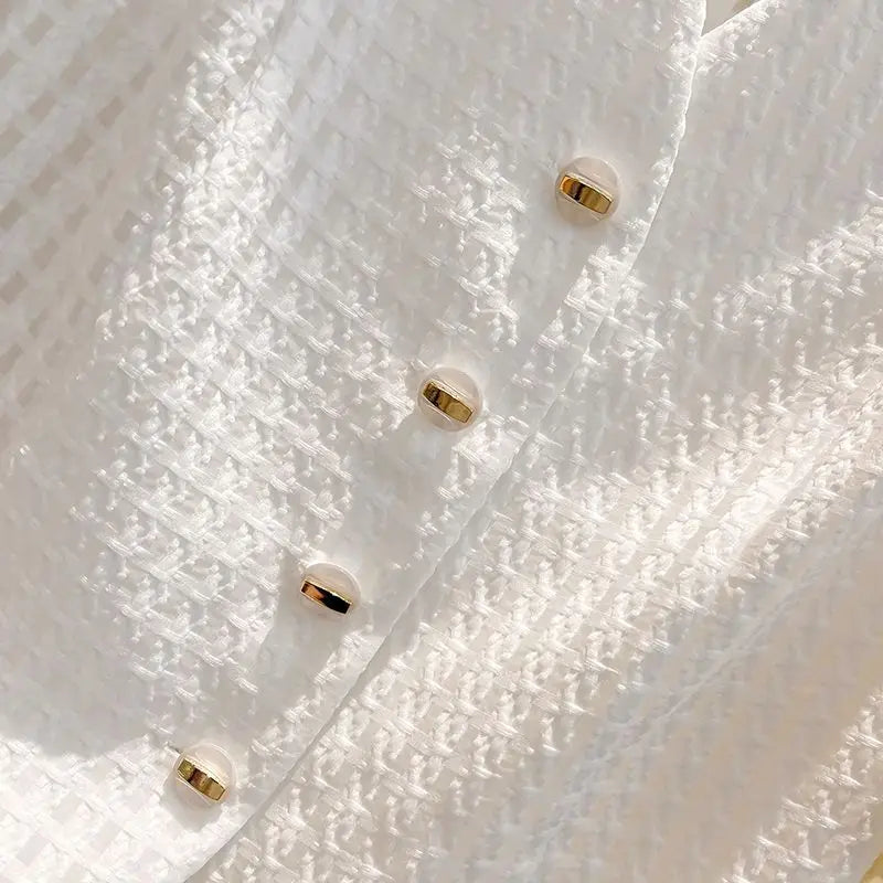 Slim Checked V-Neck Shirt