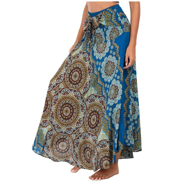 Boho Floral Long Skirt