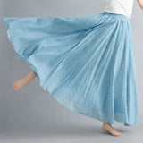 Cotton Linen Maxi Skirt