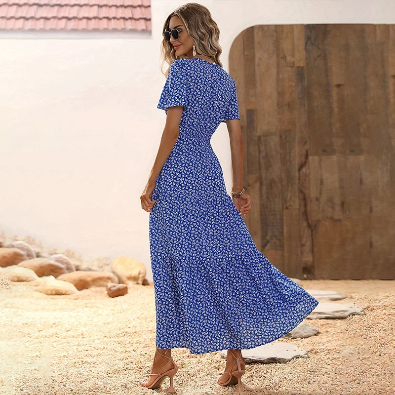 Floral Tiered Midi Dress