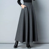 Elegant Wool A-Line Skirt