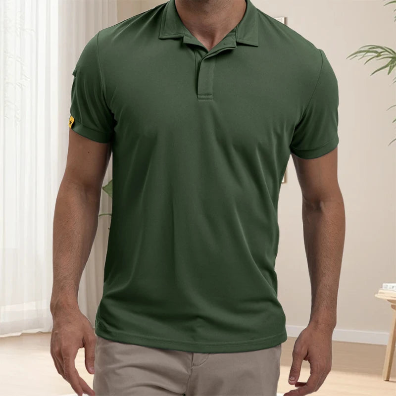 Casual Solid Button-Down