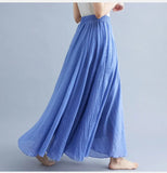 Cotton Linen Maxi Skirt