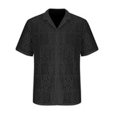 Lace Hollow Button-Down