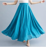 Cotton Linen Maxi Skirt