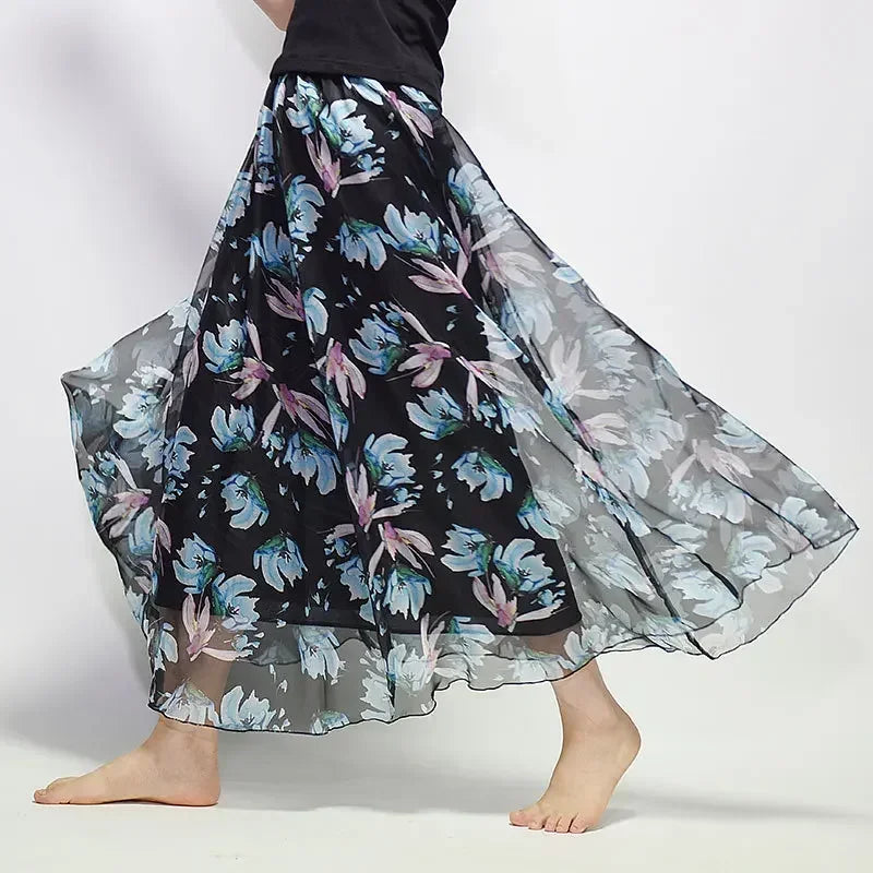 Bohemian Chiffon Long Skirt