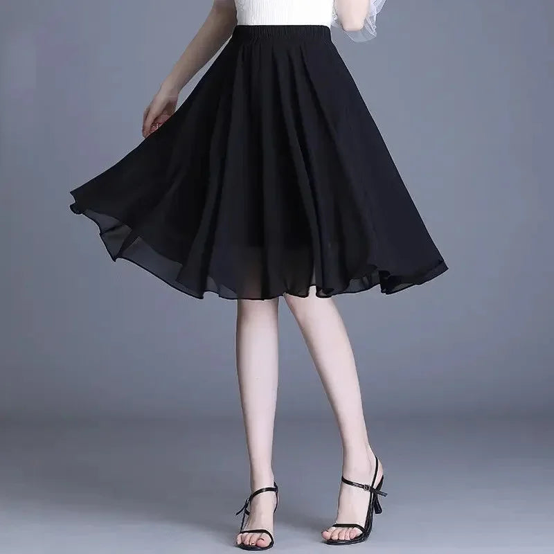 Chiffon A-Line Mini Skirt