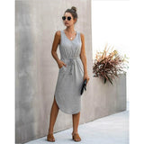 Casual Sleeveless Midi Dress