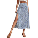 Floral A-Line Midi Skirt