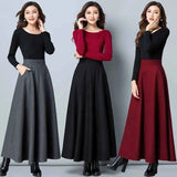 Elegant Wool A-Line Skirt