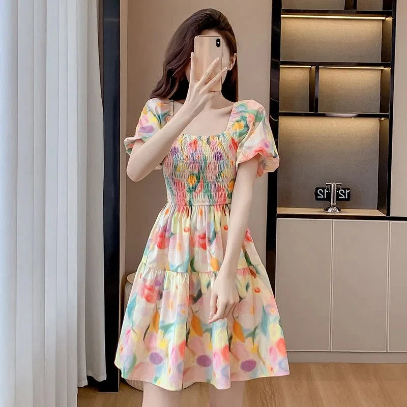 Elegant Floral A-Line Dress