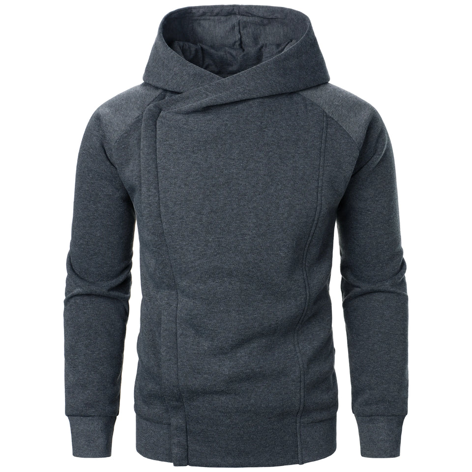 Solid Color Zipper Hoodie