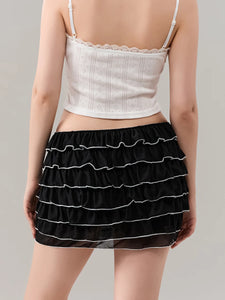 Layered Tulle Mini Skirt