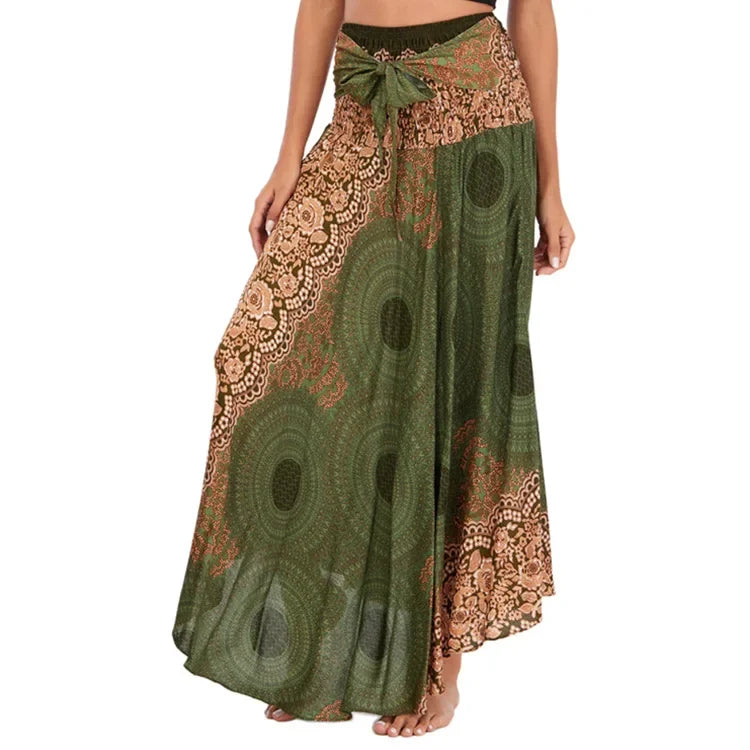 Boho Floral Long Skirt