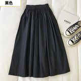 Korean Pleated Midi Skirt