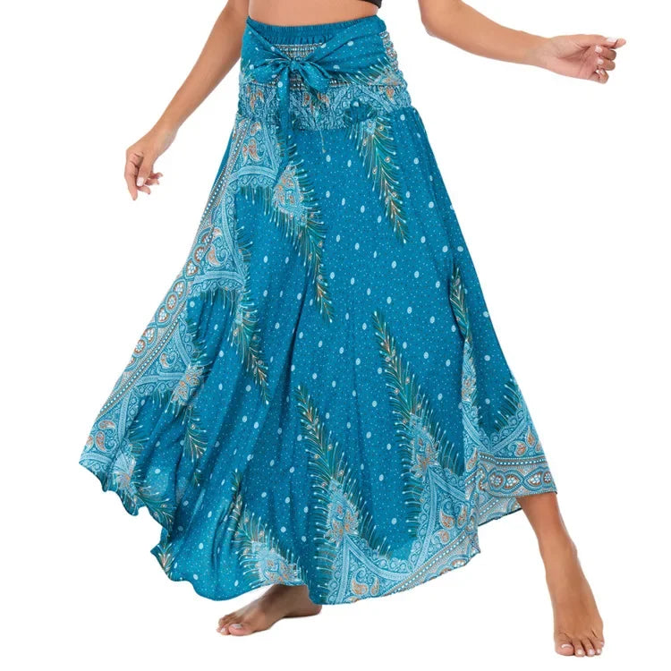 Boho Floral Long Skirt