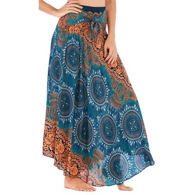Boho Floral Long Skirt