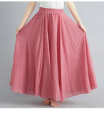 Cotton Linen Maxi Skirt