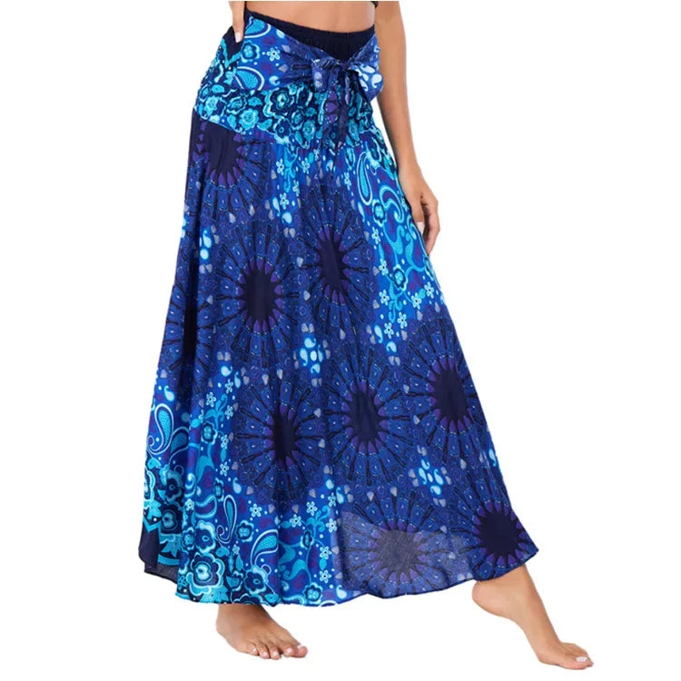Boho Floral Long Skirt