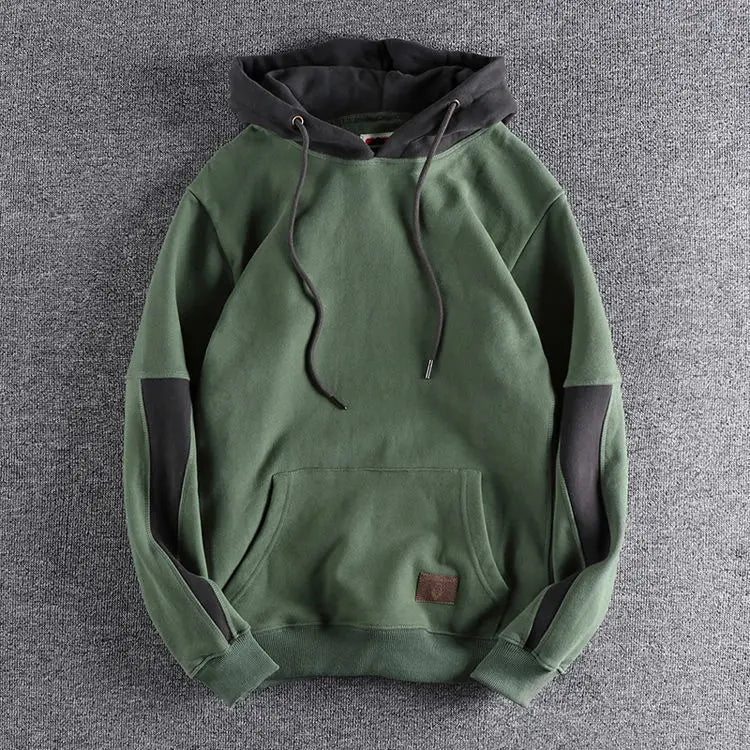 Contrasting Splice Hoodie