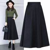 Elegant Wool A-Line Skirt
