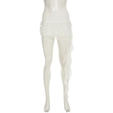 Ruffled Mesh Mini Skirt