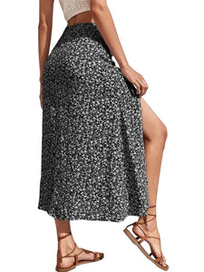 Floral A-Line Midi Skirt