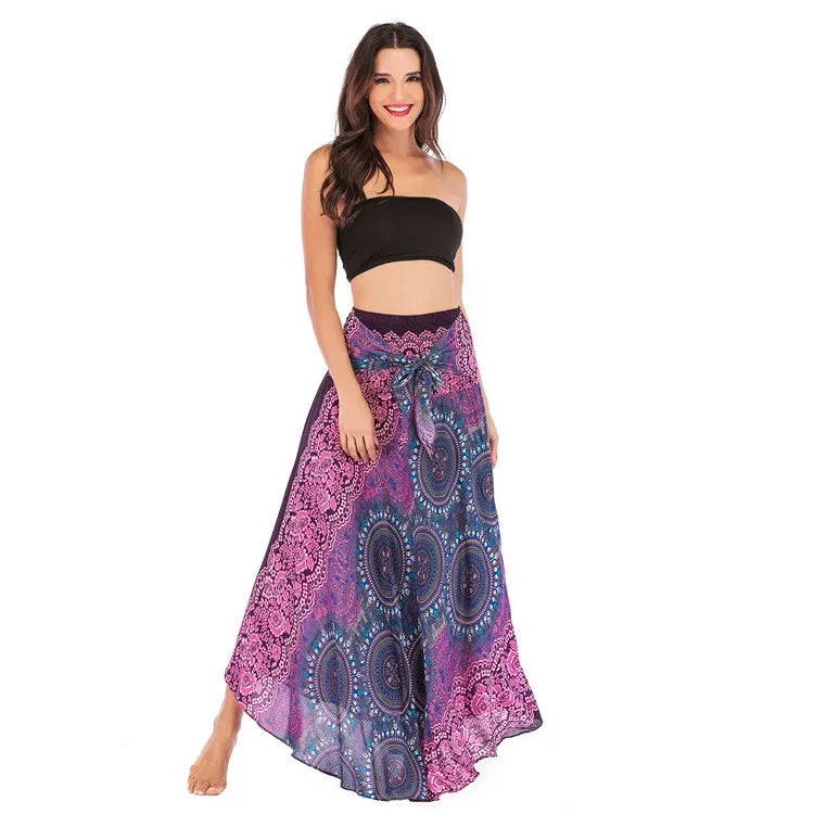 Boho Floral Long Skirt