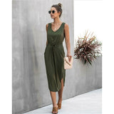 Casual Sleeveless Midi Dress