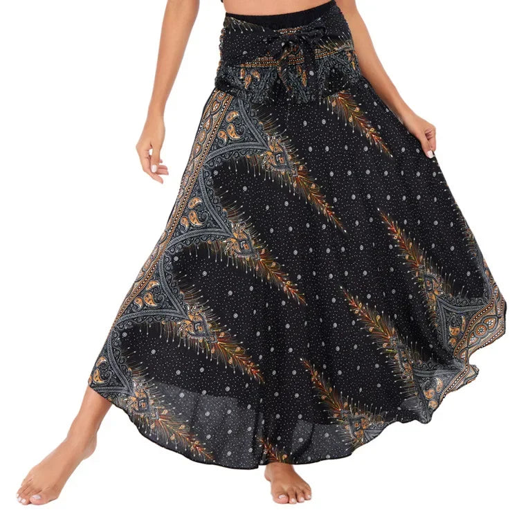 Boho Floral Long Skirt