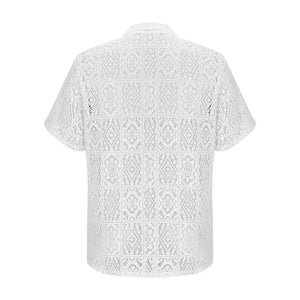 Lace Hollow Button-Down