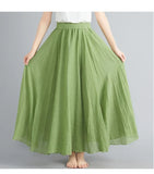 Cotton Linen Maxi Skirt