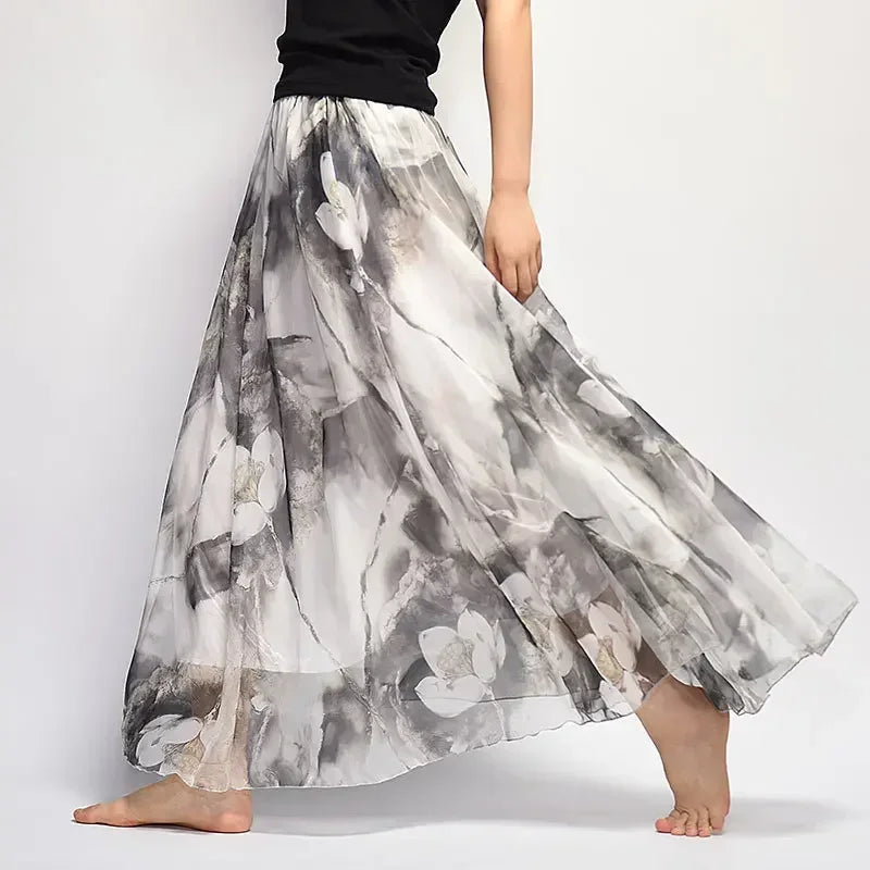 Bohemian Chiffon Long Skirt