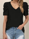 Casual Puff Sleeve Tee