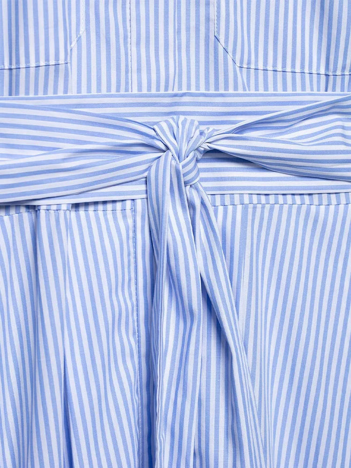 Blue Stripe Midi Dress