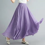 Cotton Linen Maxi Skirt