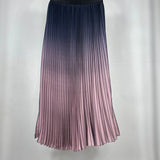 Gradient Pleated Midi Skirt