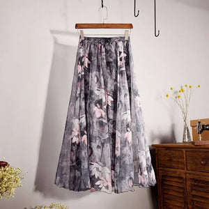 Bohemian Chiffon Long Skirt