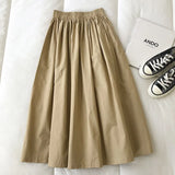 Korean Pleated Midi Skirt