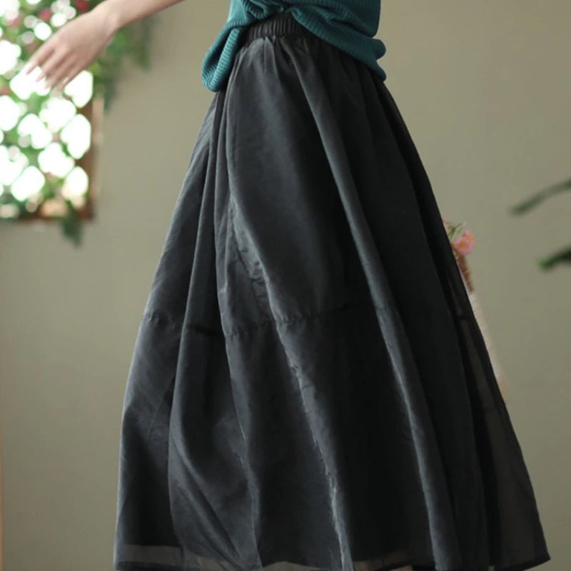 Patchwork Midi Skirt