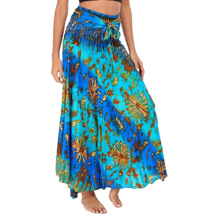 Boho Floral Long Skirt