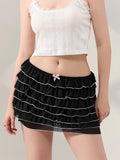 Layered Tulle Mini Skirt