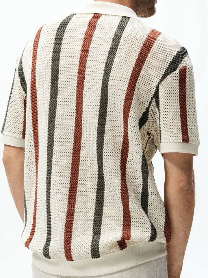 Chunky Knit Polo Shirt